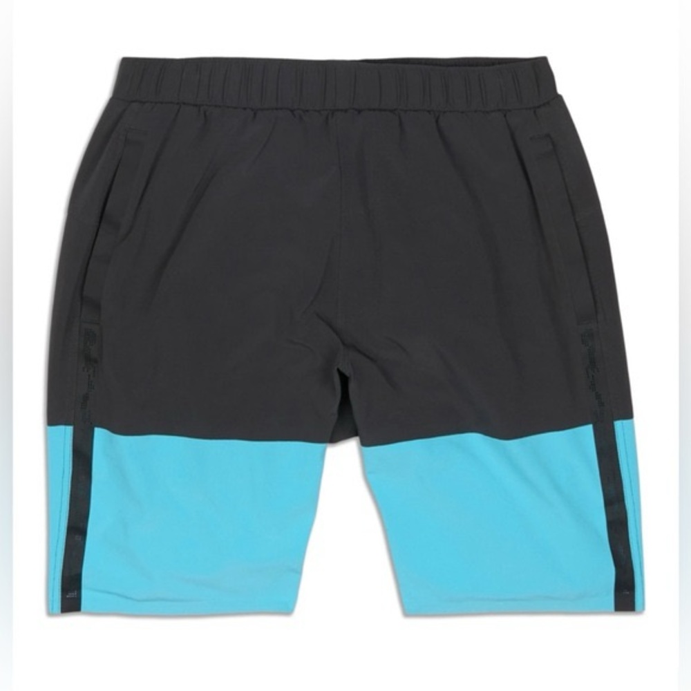 Lululemon Light As Air Mens Shorts in Gray Soot/Spry Blue